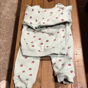 Cloud Island Mint Car Pattern Joggers